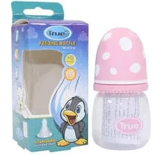 True Standard bottle with silicon teat 0+m - 60ml Pink