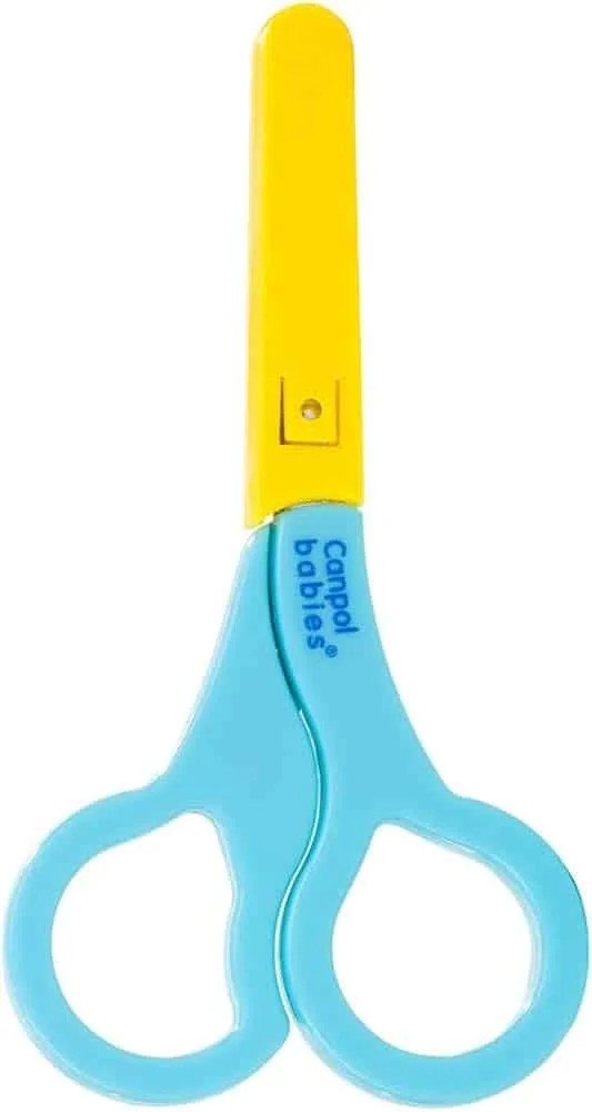 Canpol babies Round Tip Baby Nail Scissors with Cover, Blue - Image 2