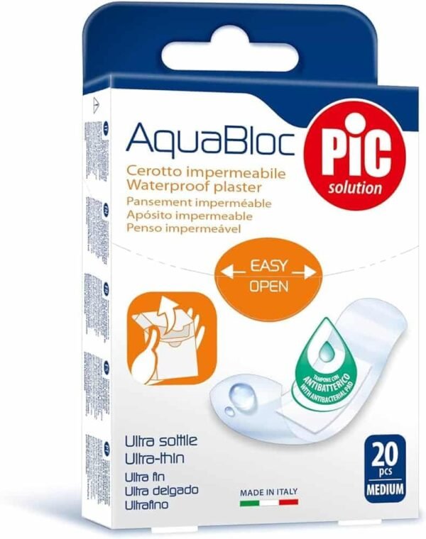 Pic aquabloc waterproof plasters medium 20 units