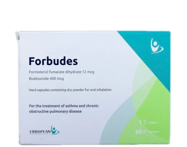 FORBUDES 12 / 400 MCG ( FORMOTEROL / BUDESONIDE ) 60 INHALATION CAPSULES + INHALER