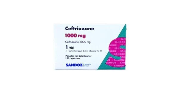 Ceftriaxone 1000mg vial