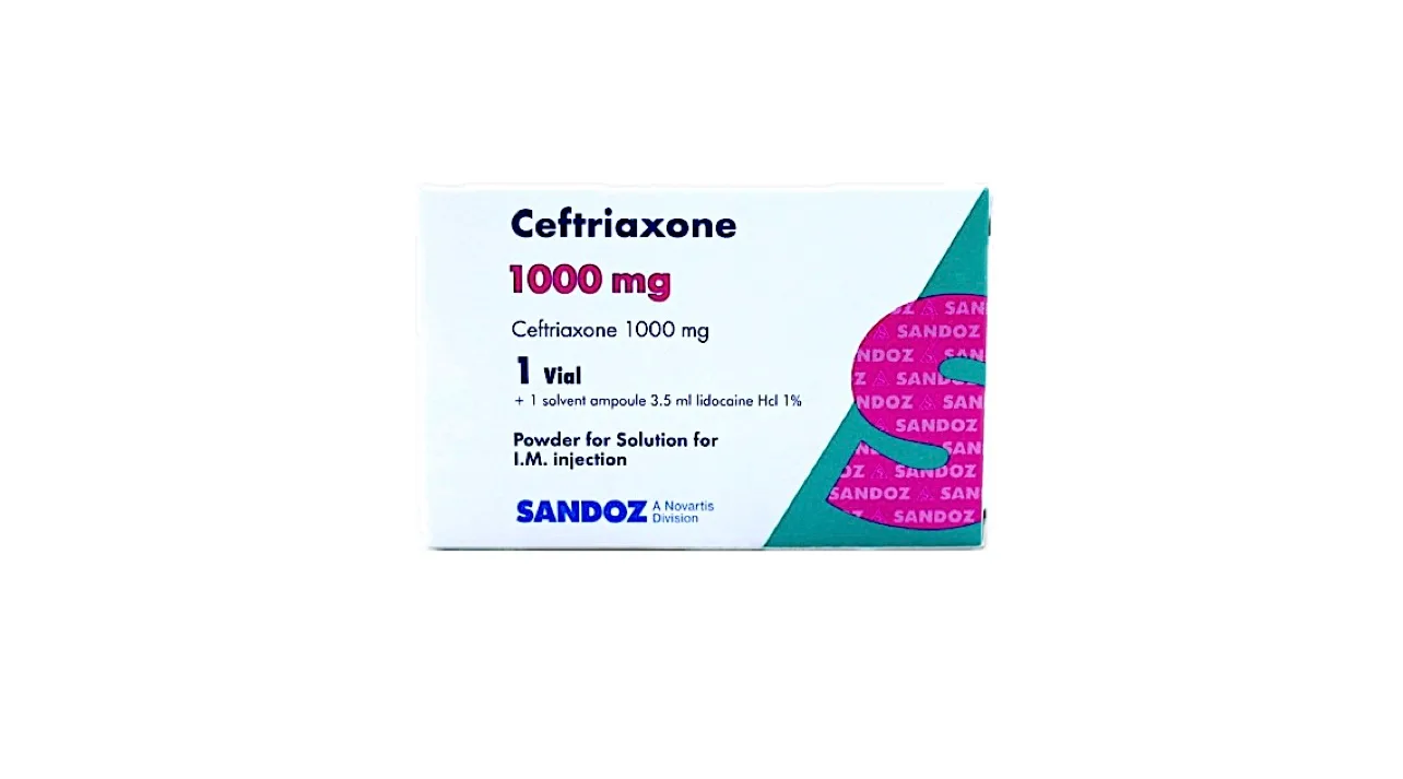 Ceftriaxone 1 gm IM N.P